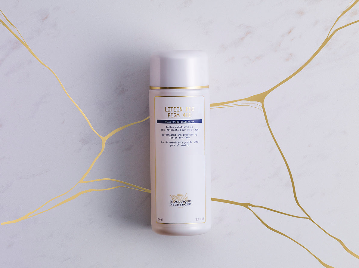 Biologique Recherche Lotion P50 PIGM 400 brightening exfoliating lotion bottle