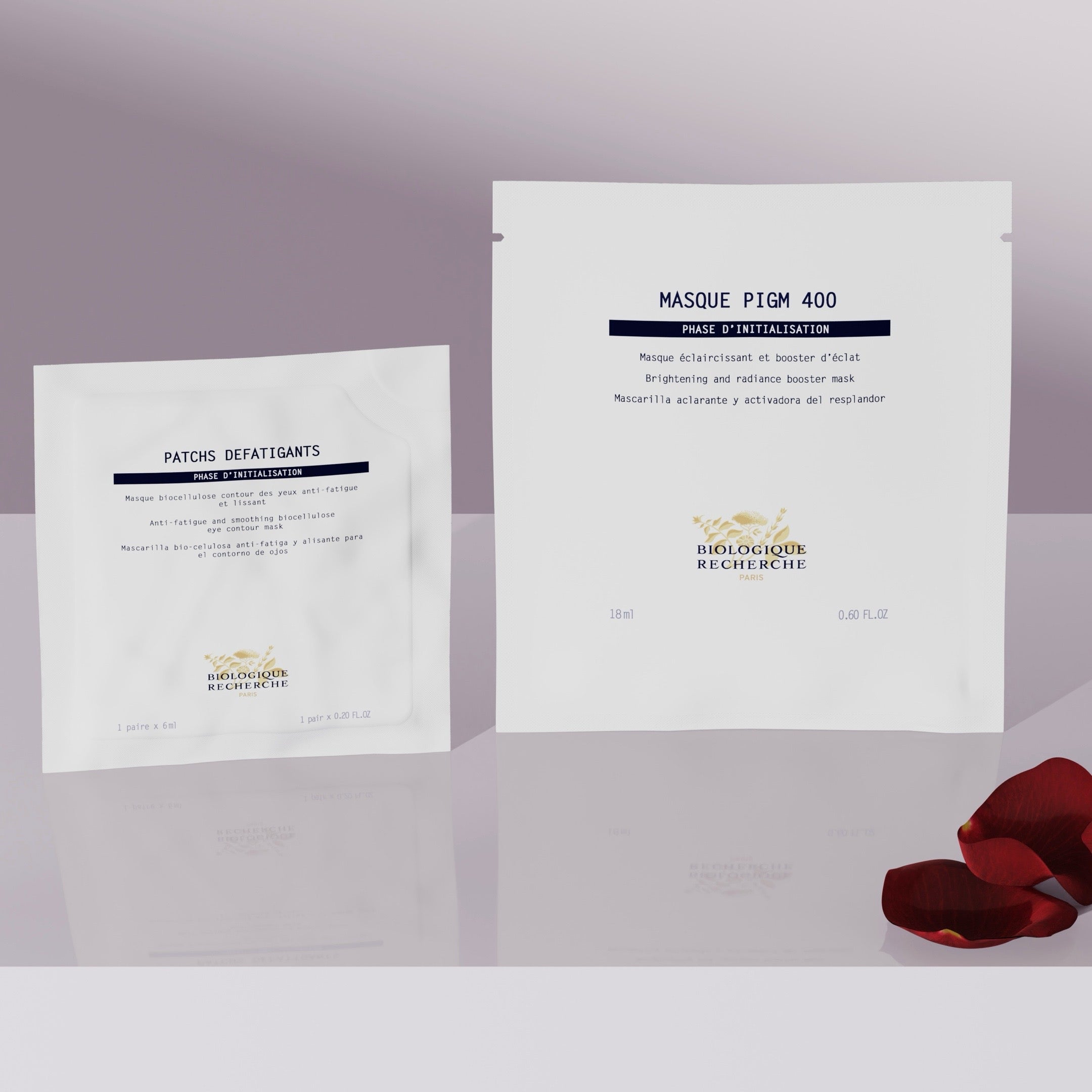 Biologique Recherche Masque PIGM 400 brightening mask with de-fatiguing eye patches